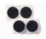 Klettpunkte Selbstklebend Haken und Flausch je 10 Stück Ø 21mm schwarz