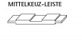 Mittelkreuzleiste 45 mm breit   75 cm
