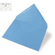 Kuvert Uni B6 90g/m² azurblau
