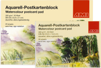 Aquarell Postkartenblock 300g/m² 20 Blatt Din A6
