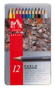Caran d`Ache Pablo Künstlerfarbstift Set 12 Stifte