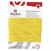 Baumwoll-Kordel, gewachst Ø 1mm x 20m gelb