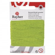 Baumwoll-Kordel, gewachst Ø 1mm x 20m maigrün