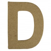Buchstabe 10cm aus Pappmaché "D"