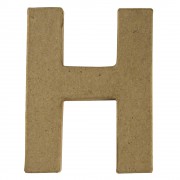 Buchstabe 10cm aus Pappmaché "H"