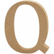 Buchstabe 13cm aus MDF "Q"