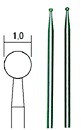 Proxxon Diamantschleifstifte Kugel 1,0mm / 2 Stück (28212)