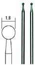 Proxxon Diamantschleifstifte Kugel 1,8mm / 2 Stück (28222)