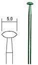 Proxxon Diamantschleifstifte Linse 5,0mm / 2 Stück (28250)