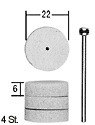 Proxxon Spezial-Polierscheiben Ø 22mm / 4 Stück + Träger (28296)