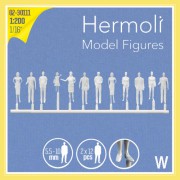 Modellfiguren Polystyrol Hermoli stehend 1:200 / 24 Stück