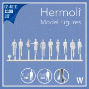 Modellfiguren Polystyrol Hermoli stehend 1:100 / 20 Stück