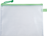 Polybeutel mit Reißverschluss Din A4 transparent-grün