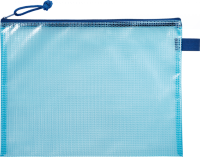 Polybeutel mit Reißverschluss Din A5 transparent-blau