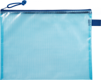 Polybeutel mit Reißverschluss Din A4 transparent-blau