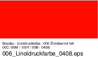 Marabu Aqua Linoldruckfarbe 250ml 006 Zinnoberrot