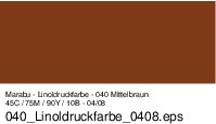Marabu Aqua Linoldruckfarbe 250ml 040 Mittelbraun