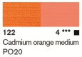 Lascaux Artist Acrylfarbe 45ml 122 PG4 Kadmiumorange mittel